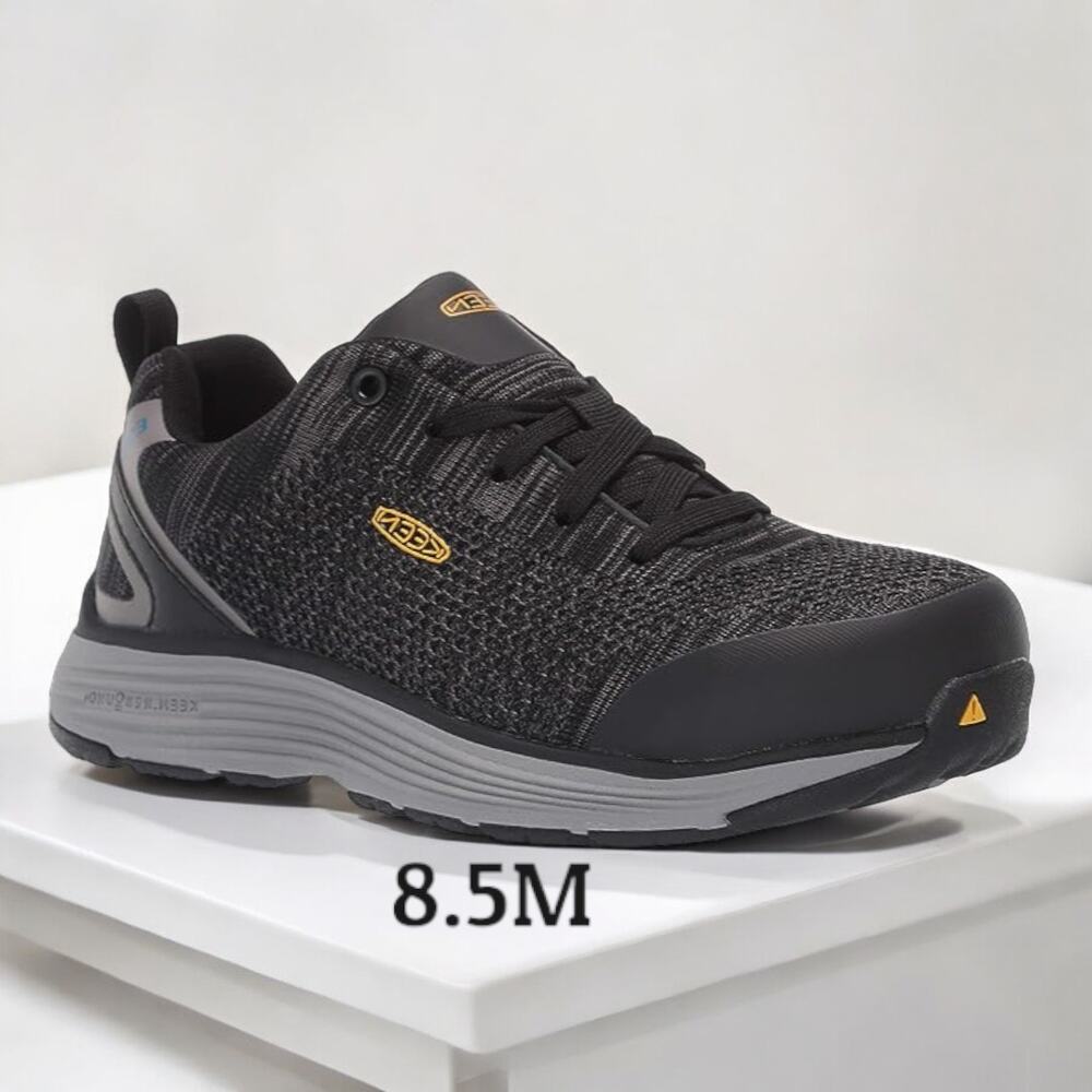 Keen Womens size 8.5M Sparta Black Grey Alloy Toe ESD Work Shoes ~ runs small